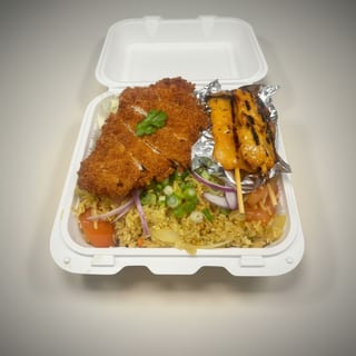 Curry Fried Rice, Katsu Chicken, Chicken Satay