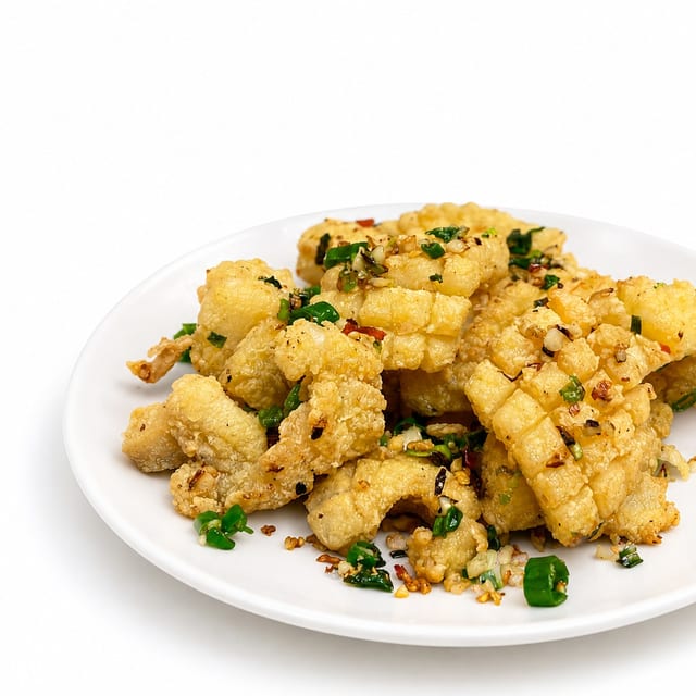Spicy Salted Cuttlefish with fresh serrano.