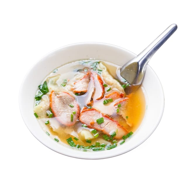 BBQ Pork Wonton Noodle Soup.