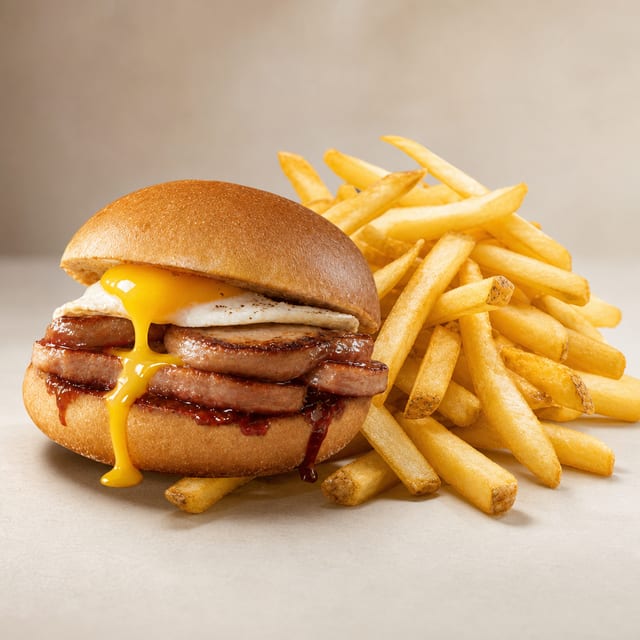 Spam and Egg Sandwich.