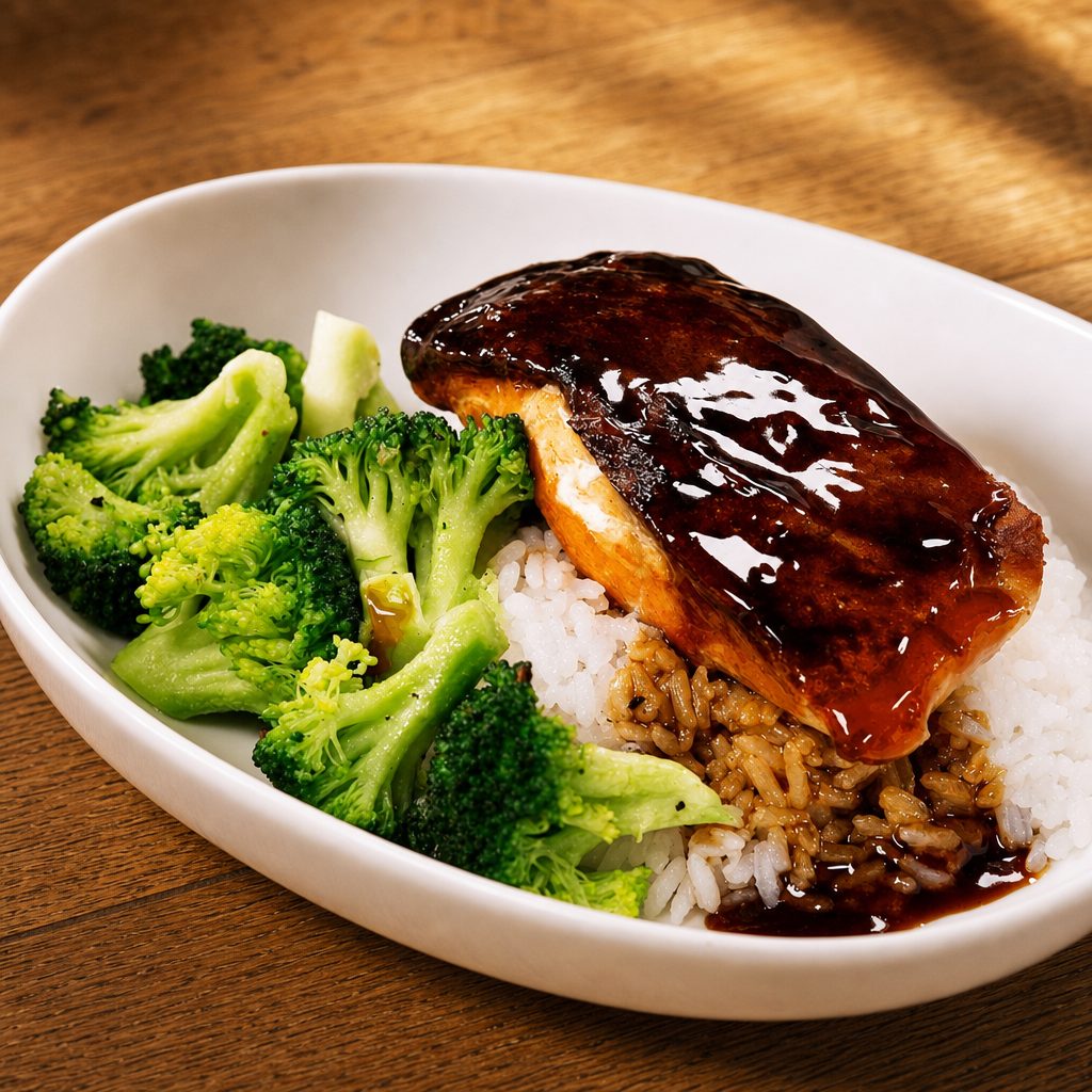 Salmon Teriyaki Plate.