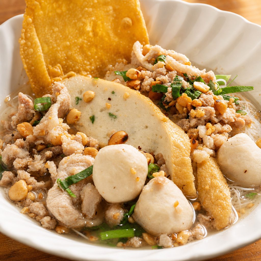 Thai Tom Yum Noodle Soup.